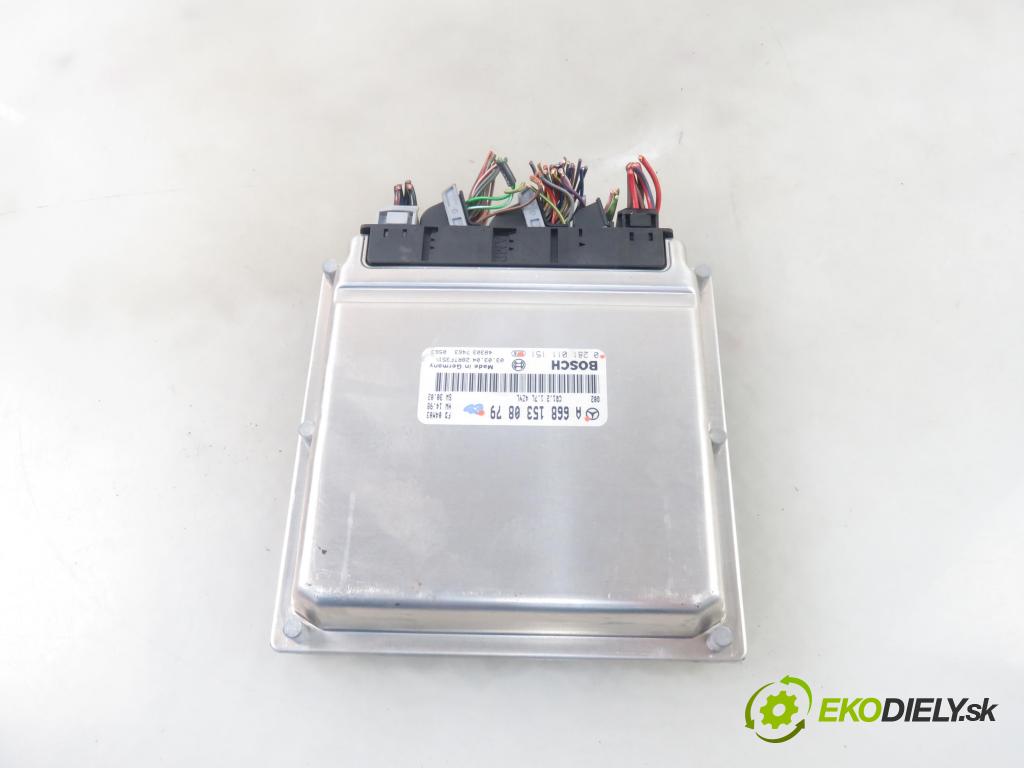 MERCEDES-BENZ KLASA A (W168) HB 2004 70,00 A 170 CDI 95 - OM 668.942 1689,00 Riadiaca jednotka Motor A6681530879 ; 0281011151