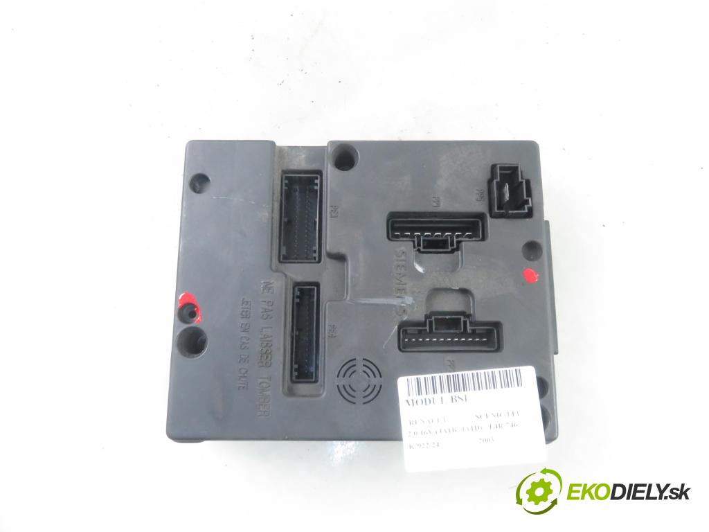 RENAULT SCENIC I (JA0/1_) MINIVAN 2003 102,00 2.0 16V 139 - F4R 746 1998,00 MODUL BSI 8200029342B ; S108502610G