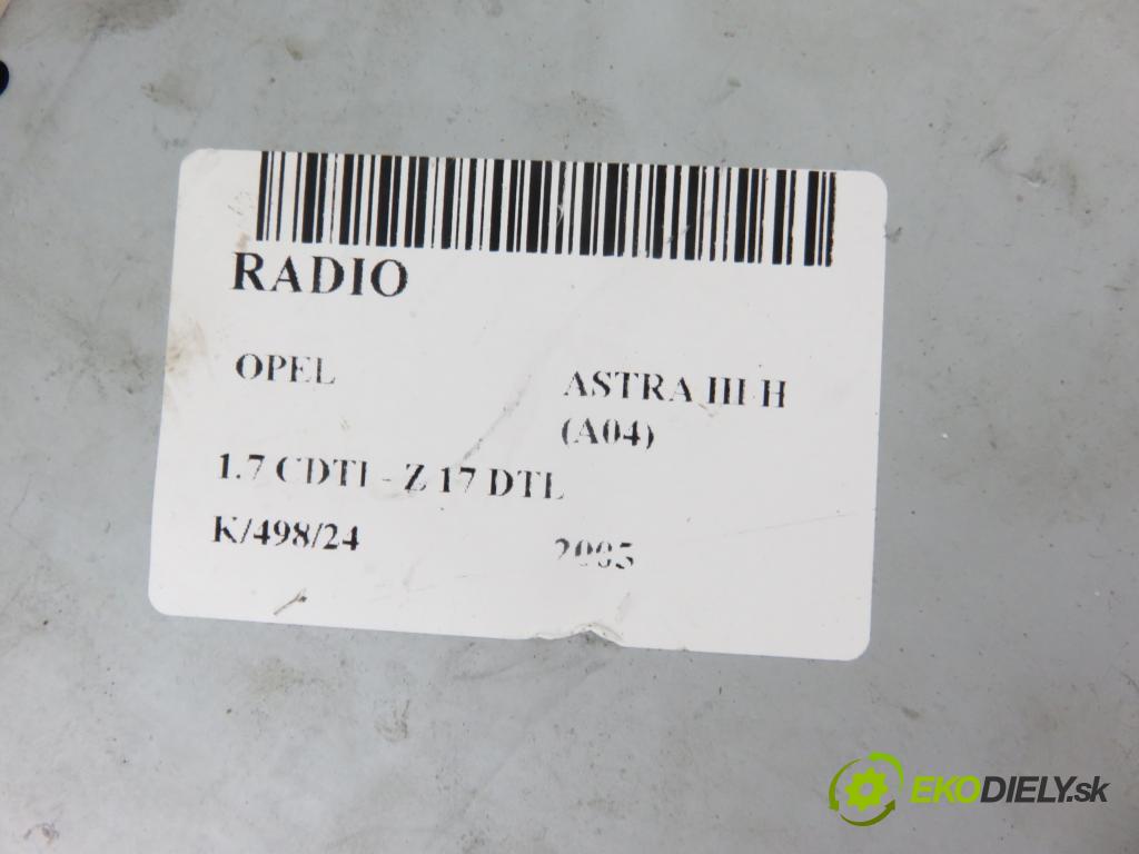 OPEL ASTRA H (A04) HB 2005 59,00 1.7 CDTI - Z 17 DTL 1686,00 RADIO 13190856