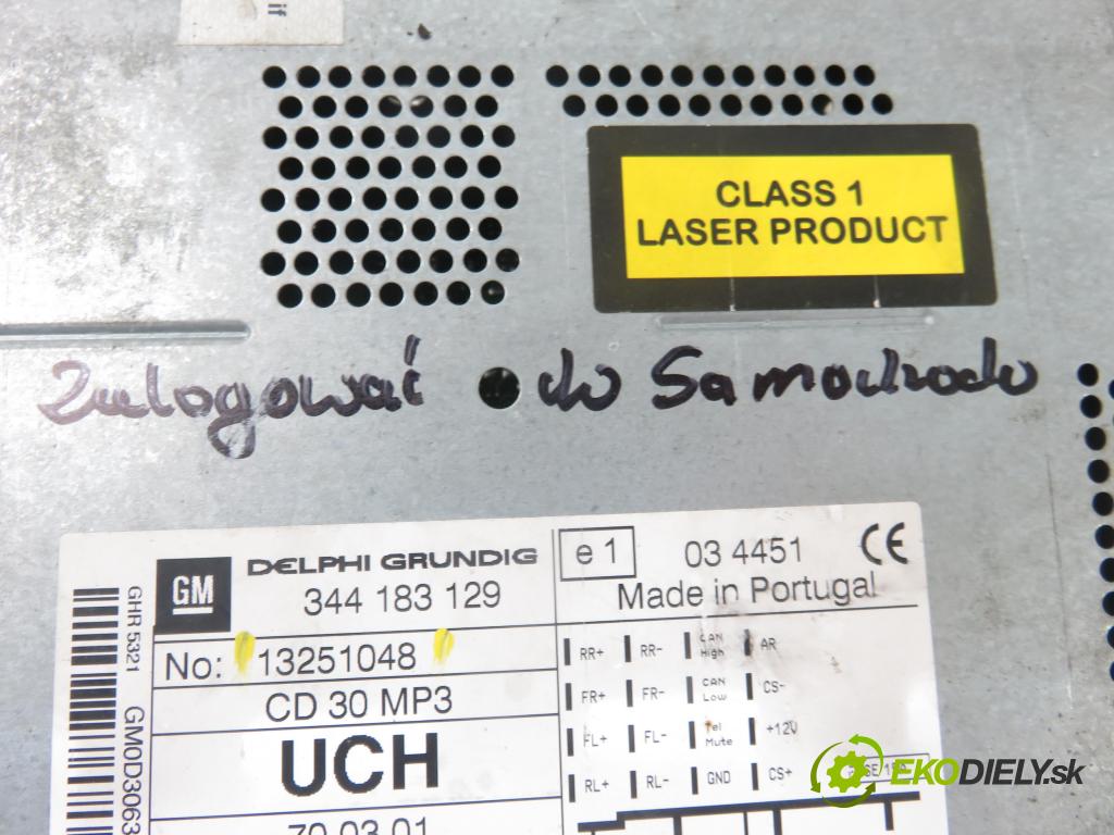 OPEL ASTRA H GTC (L08) HB 2007 74,00 1.7 CDTi - Z 17 DTH 1686,00 RADIO CD 13251048