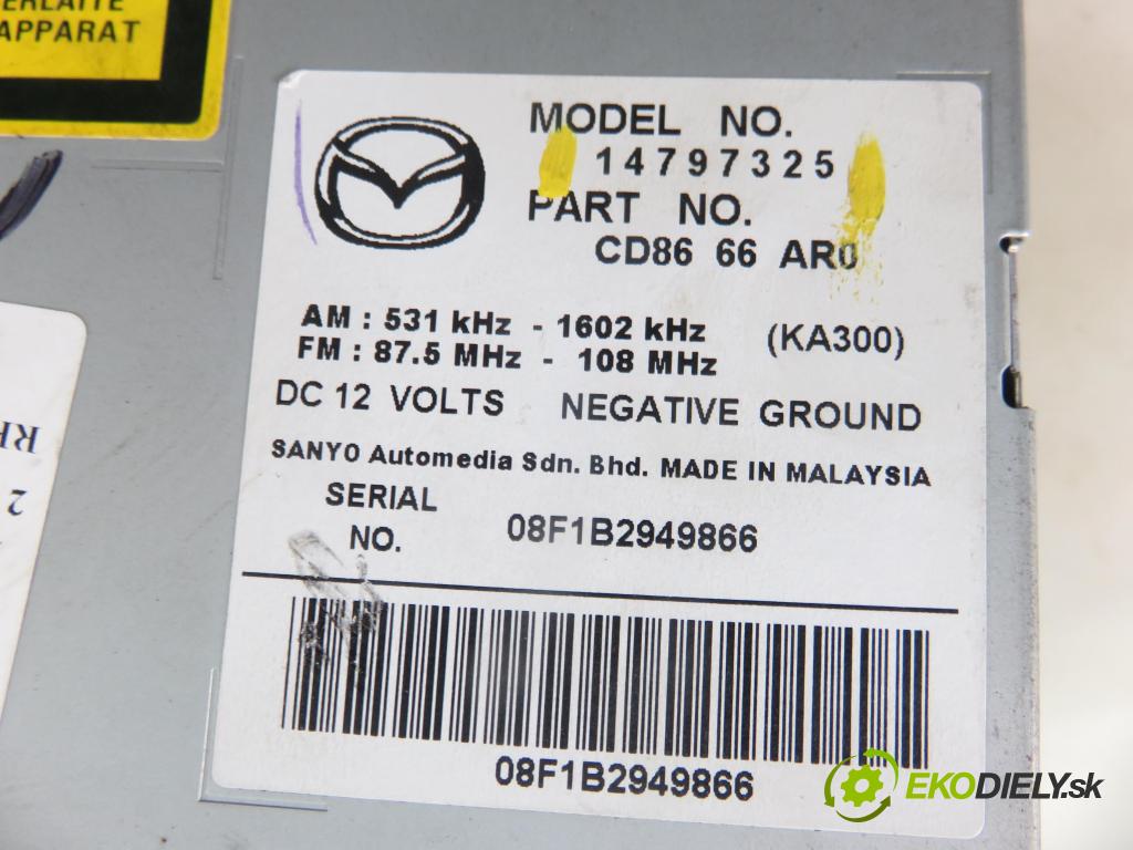 MAZDA 5 (CR19) MINIVAN 2008 107,00 2 - LFF7 1999,00 RADIO CD 14797325