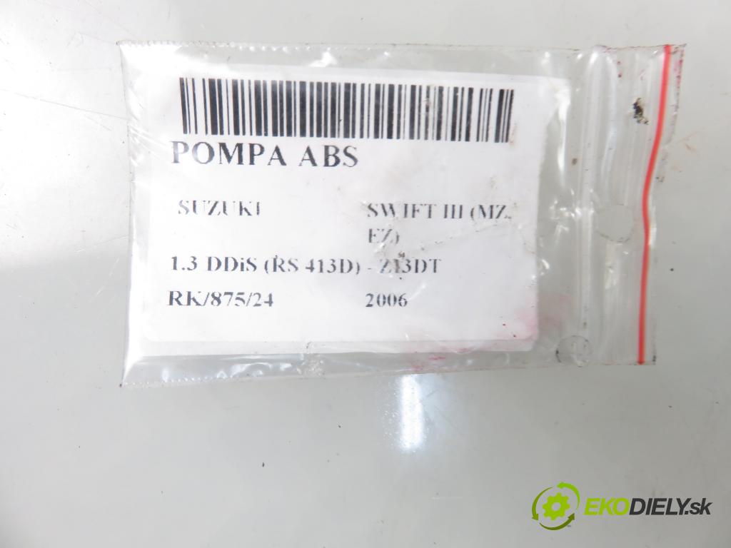 SUZUKI SWIFT III (MZ, EZ) HB 2006 51,00 1.3 DDiS (RS 413D) 69 - Z13DT 1248,00 Pumpa ABS 06210205644 ; 06210908123 (Pumpy ABS)