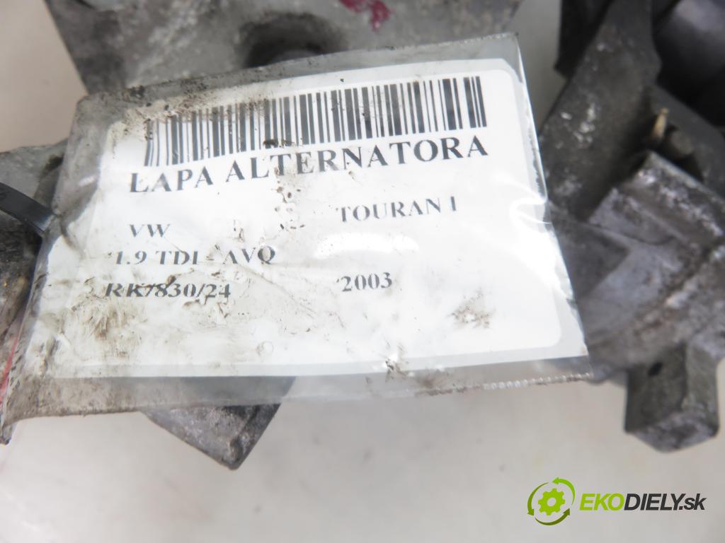 VW TOURAN (1T1, 1T2) MINIVAN 2003 74,00 1.9 TDI PD 100 - AVQ 1896,00 Uchytenie alternátora 03G903143A ; 03G903315A