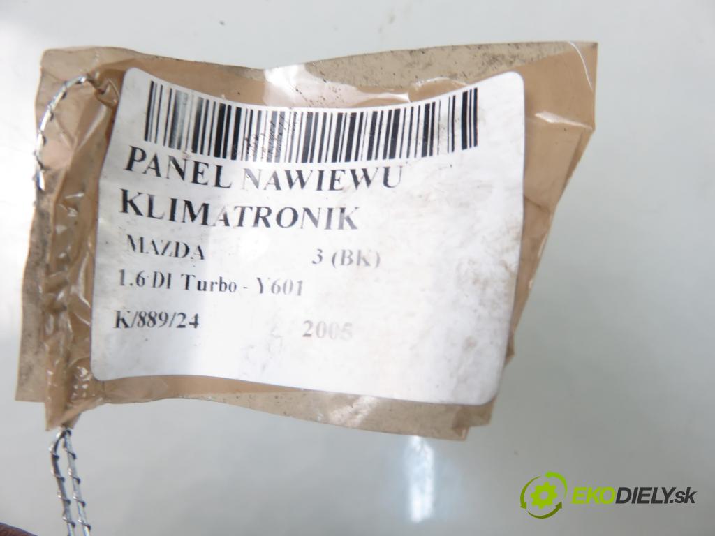 MAZDA 3 (BK) HB 2005 80,00 1.6 DI Turbo 109 - Y601 (PSA) 1560,00 Panel kúrenia KLIMATIZACE: K1900BP4M