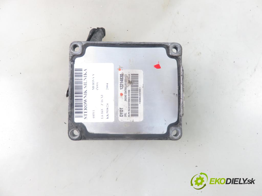 OPEL MERIVA A nadwozie wielkoprzestrzenne (MPV) (X03) HB 2004 74,00 1.6 16V - Z 16 XE 1598,00 Riadiaca jednotka Motor 12214830