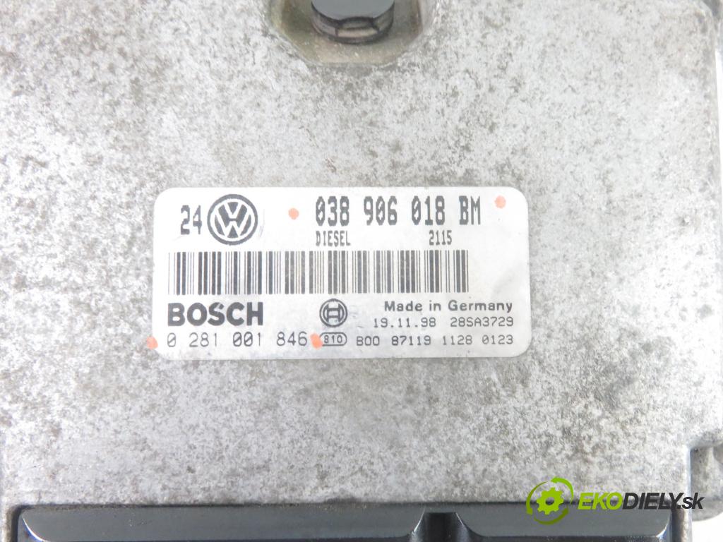 VW GOLF IV (1J1) HB 1999 81,00 1.9 TDI 110 - ASV 1896,00 Riadiaca jednotka Motor 038906018BM ; 0281001846