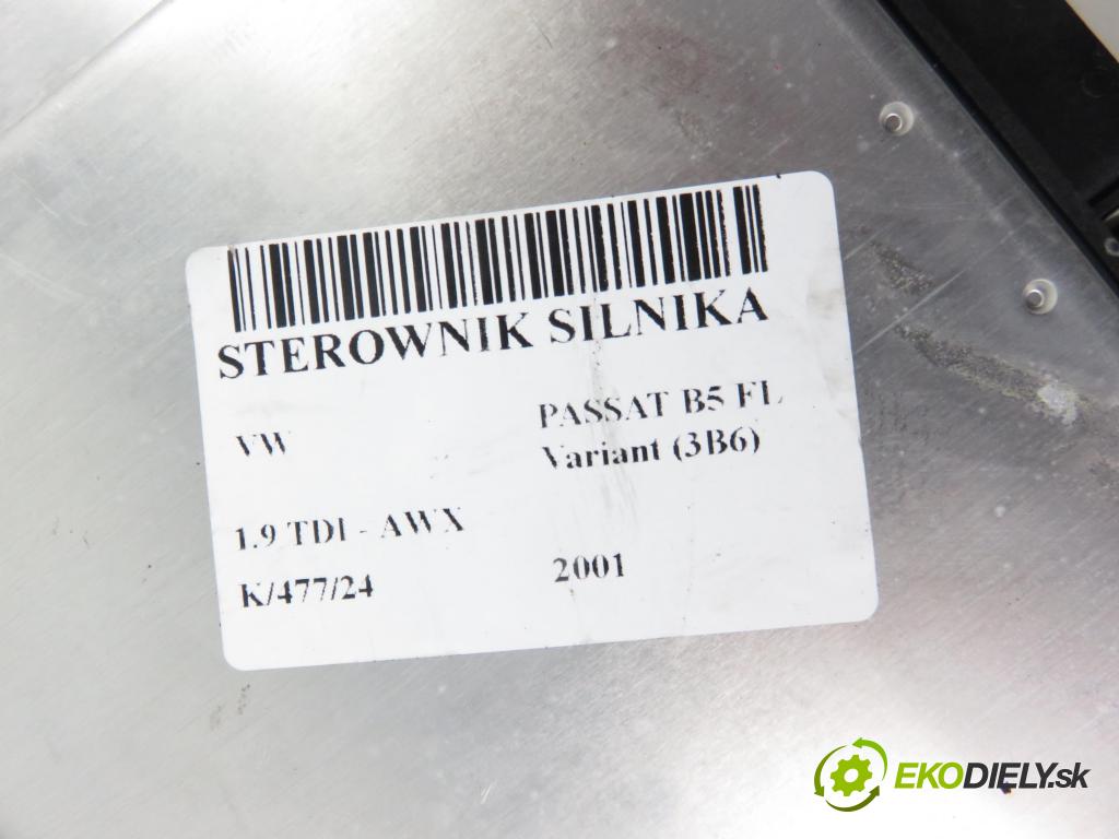 VW PASSAT B5.5 Variant (3B6) KOMBI 2001 96,00 1.9 TDI - AWX 1896,00 Riadiaca jednotka Motor 038906019EH ; 0281010558