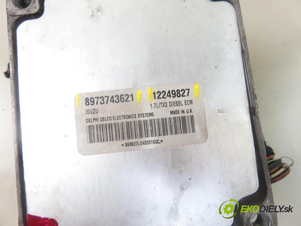 OPEL ASTRA G Kombi (T98) KOMBI 2004 55,00 1.7 DTI 16V - Y 17 DT 1686,00 Riadiaca jednotka Motor 8973743621 ; 12249827