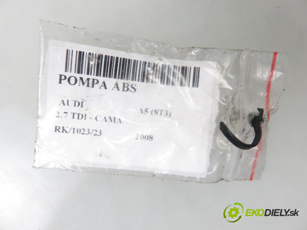 AUDI A5 (8T3) COUPE 2008 140,00 2.7 TDI CR 190 - CAMA 2698,00 Pumpa ABS 8K0907379H ; 8K0614517AH ; 0265950603 (Pumpy ABS)