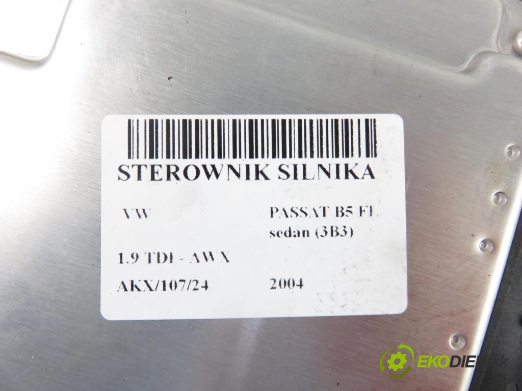 VW PASSAT B5.5 (3B3) SEDAN 2004 96,00 1.9 TDI - AWX 1896,00 Riadiaca jednotka Motor 038906019KE ; 0281011201