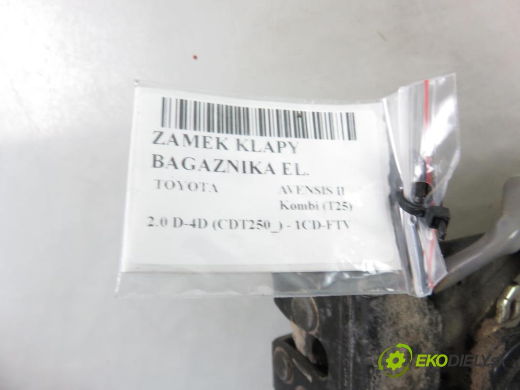 TOYOTA AVENSIS Kombi (_T25_) KOMBI 2003 85,00 2.0 D-4D 116 - 1CD-FTV 1995,00 zámok dveří kufr EL.