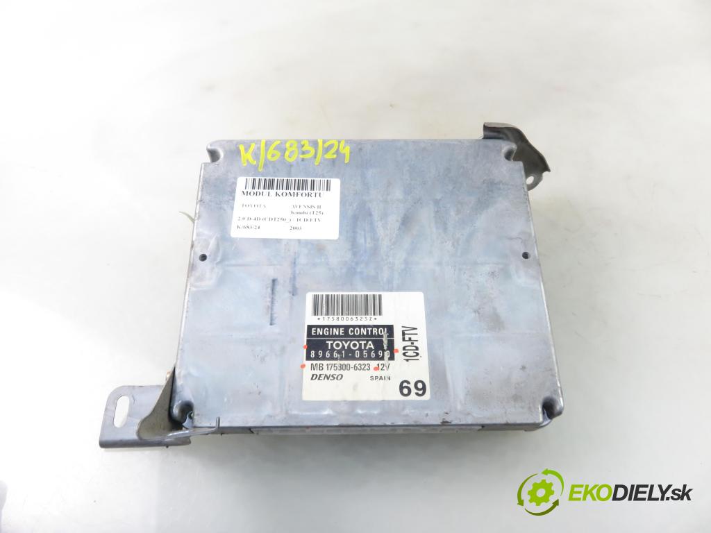 TOYOTA AVENSIS Kombi (_T25_) KOMBI 2003 85,00 2.0 D-4D 116 - 1CD-FTV 1995,00 Riadiaca jednotka Motor 8966105690 ; MB1758006323