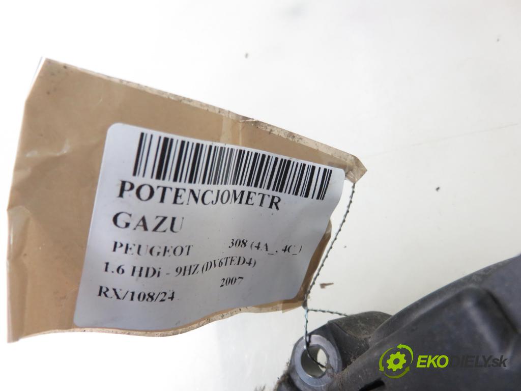 PEUGEOT 308 (4A_, 4C_) HB 2007 80,00 1.6 HDi - 9HZ (DV6TED4) 1560,00 Potenciometer plynu 9681530380 ; 6PV009083 (Pedále)
