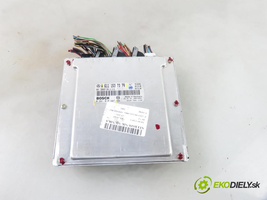 MERCEDES-BENZ KLASA C (W203) SEDAN 2002 105,00 C 220 CDI 143 - OM 611.962 2148,00 Riadiaca jednotka Motor 6111537379 ; 0281010607