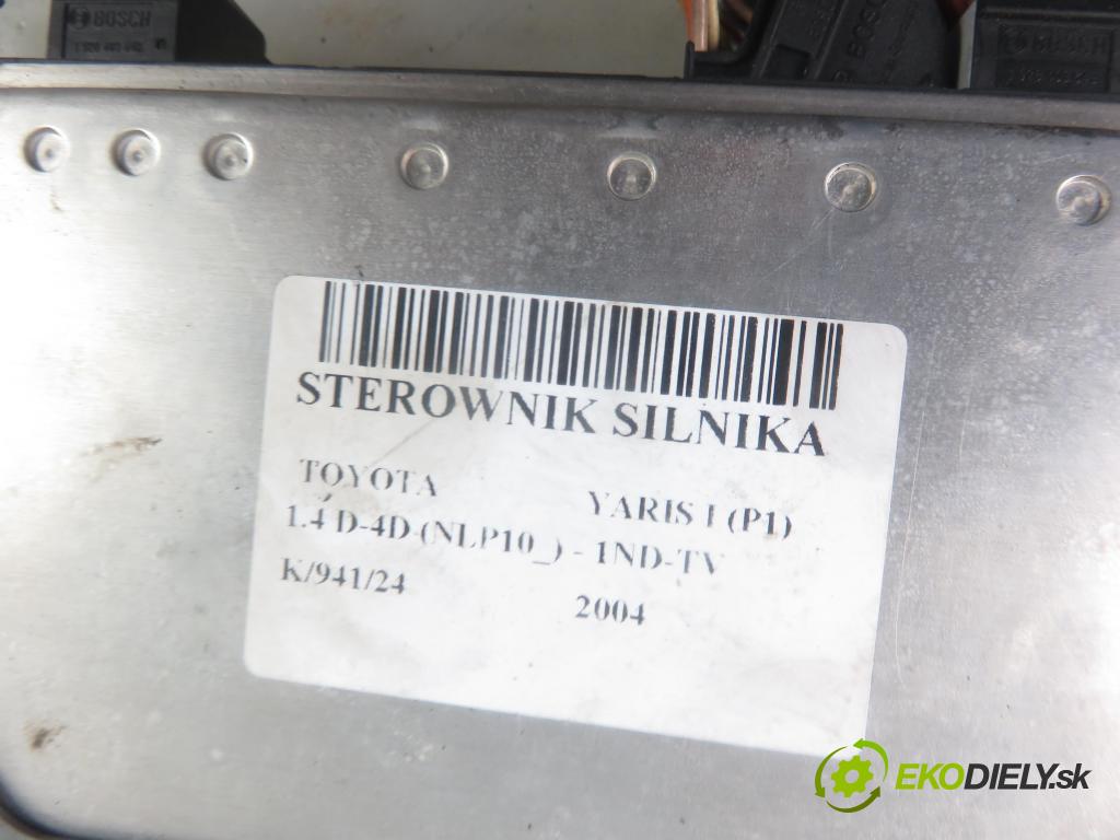 TOYOTA YARIS (_P1_) HB 2004 55,00 1.4 D-4D (NLP10_) - 1ND-TV 1364,00 Riadiaca jednotka Motor 896610D171 ; 0281011651