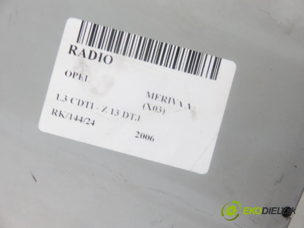 OPEL MERIVA A nadwozie wielkoprzestrzenne (MPV) (X03) MINIVAN 2006 55,00 1.3 CDTI - Z 13 DTJ 1248,00 RADIO CD 13190853