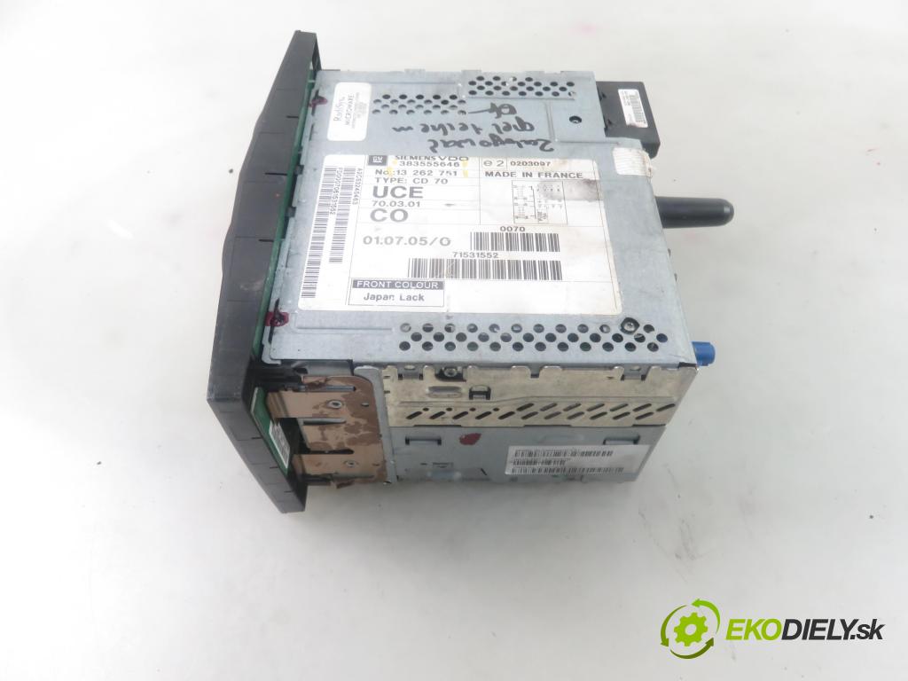 OPEL ASTRA H GTC (L08) HB 2007 74,00 1.7 CDTi - Z 17 DTH 1686,00 RADIO CD 13262751 ; 383555646