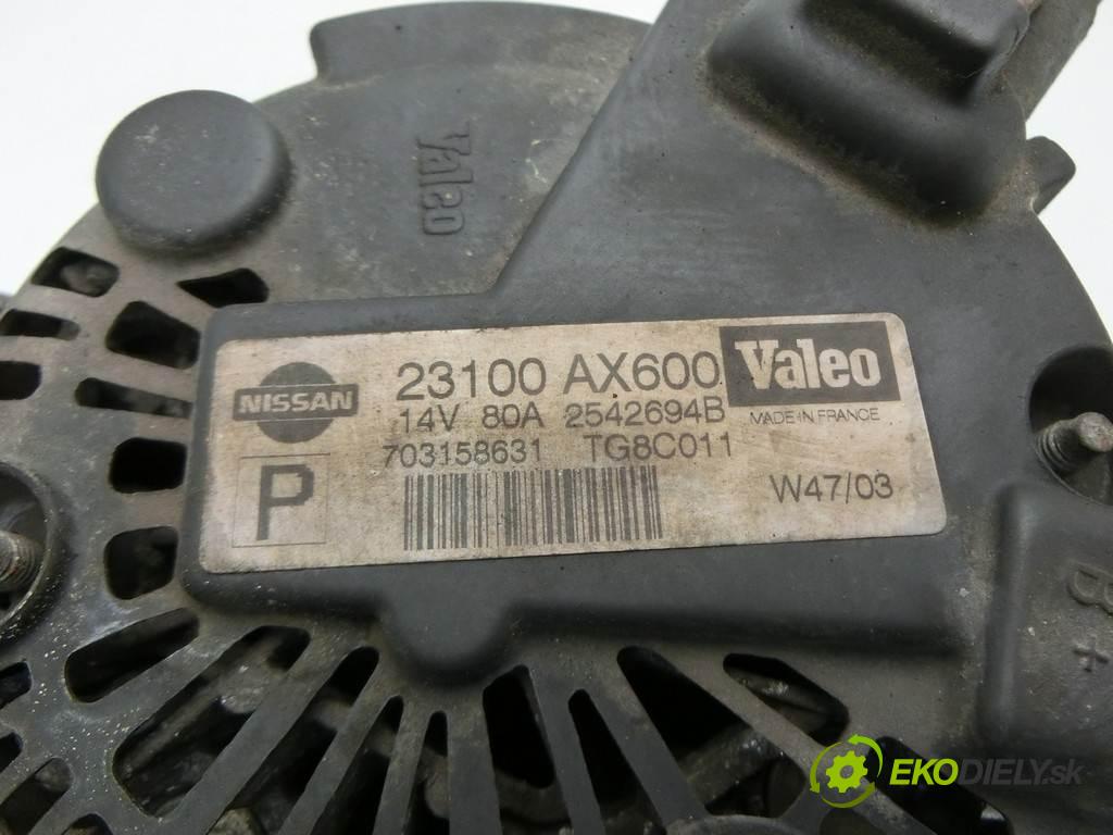 Nissan MICRA K12 2004 HATCHBACK 3D 1.4B 88KM 0207 1400 Alternátor