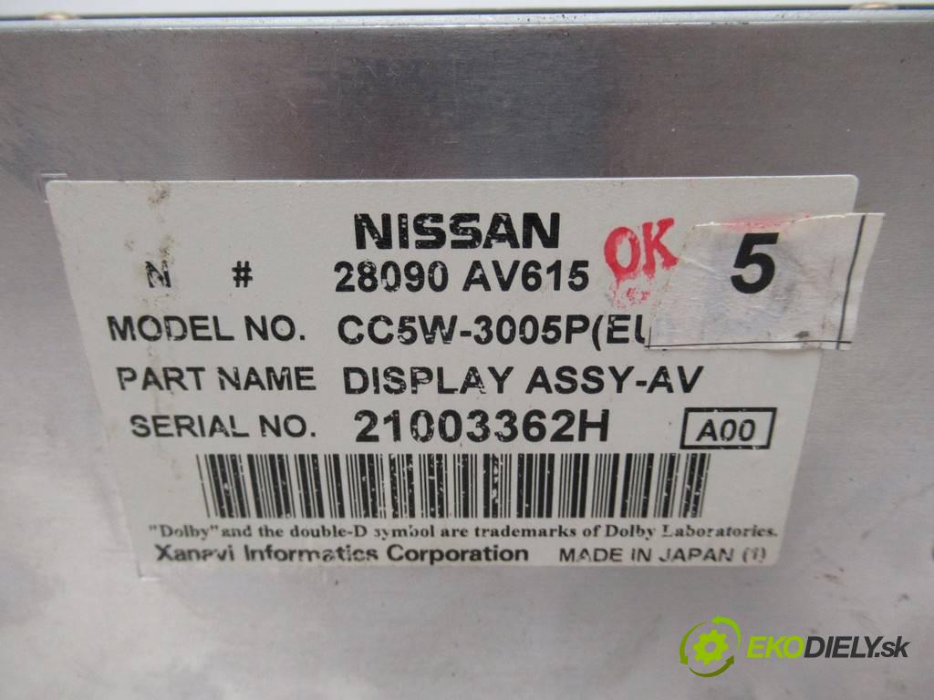 Nissan Primera P12  2002 85kW SEDAN 4D 1.8B 115KM 01-07 1800 Displej 28090AV615 (Přístrojové desky, displeje)