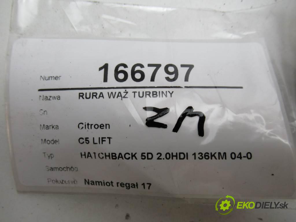 Citroen C5 LIFT    HATCHBACK 5D 2.0HDI 136KM 04-08  Rúra hadice turba  (Hadice intercoolera)