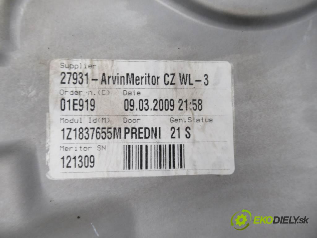 Skoda Octavia II LIFT  2009 75kW SEDAN 4D 1.6B 102KM 08-13 1600 Mechanizmus okna predný ľavy 1K0959793Q (Predné ľavé)