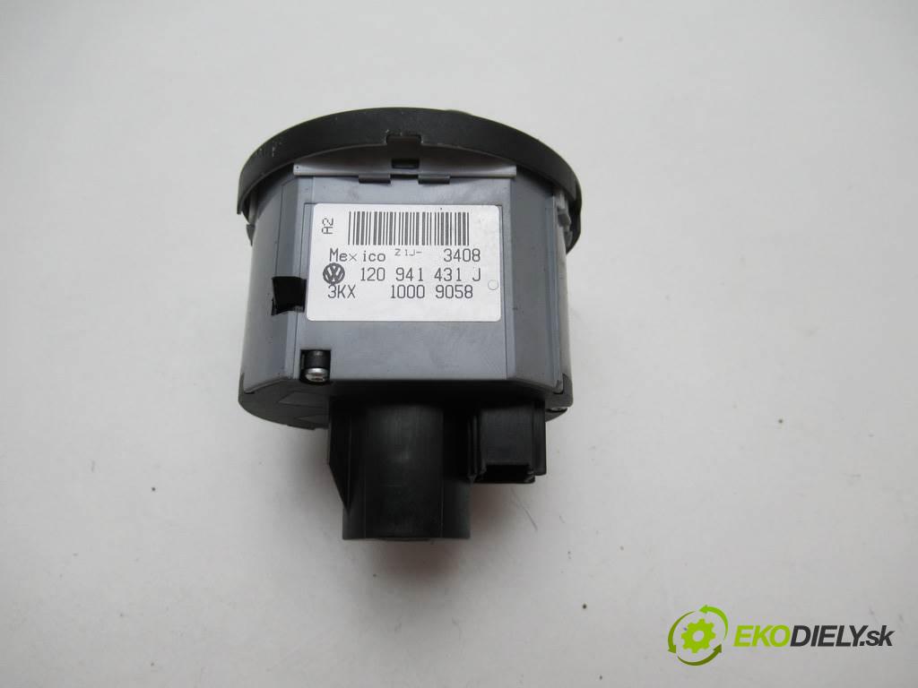 Skoda Octavia II LIFT  2009 75kW SEDAN 4D 1.6B 102KM 08-13 1600 Spínač svetiel na prístrojovej doske 1Z0941431J (Prepínače, spínače, tlačidlá a ovládače kúrenia)