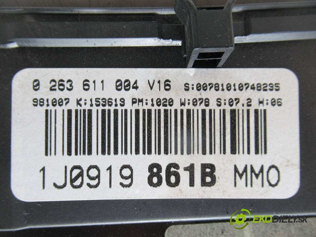 Volkswagen Golf IV  1998  HATCHBACK 5D 1.9TDI 110KM 97-03 1900 Prístrojovka 1J0919861B (Prístrojové dosky, displeje)