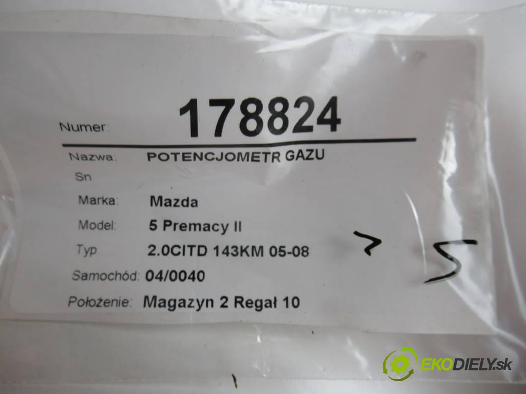 Mazda 5 Premacy II  2006  2.0CITD 143KM 05-08 2000 potenciometr plynového pedálu 198800-3480 (Pedály)