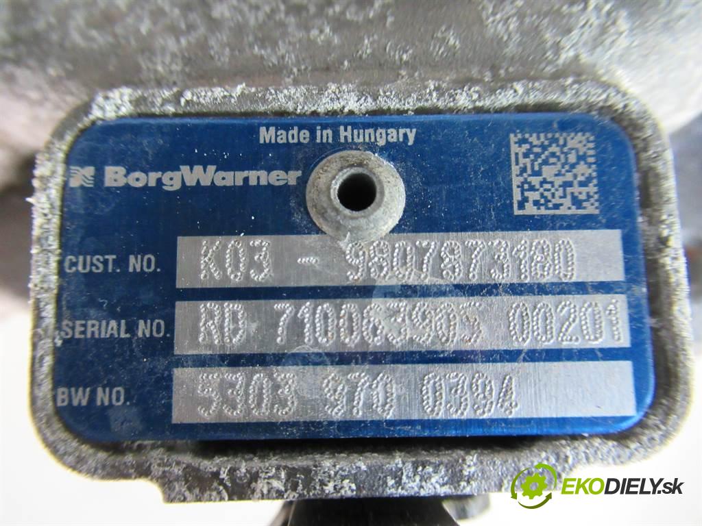 Peugeot 3008 LIFT  2015 150KM 2.0 BLUEHDI 150KM 09-16 2000 Turbodúchadlo,turbo 9807873180 (Turbodúchadlá (kompletné))