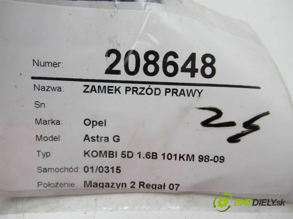 Opel Astra G  2001  KOMBI 5D 1.6B 101KM 98-09 1600 zámok predný pravy 24444016