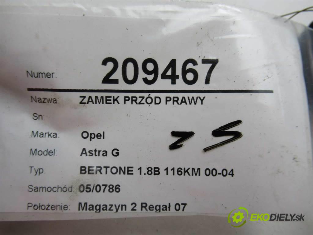 Opel Astra G  2000  BERTONE 1.8B 116KM 00-04 1800 zámok predný pravy 90560812