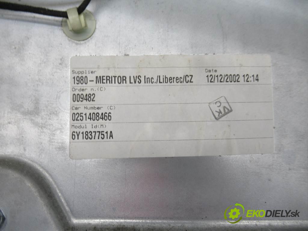 Skoda Fabia  2002  KOMBI 5D 1.9SDI 64KM 99-07 1900 Mechanizmus okna predný ľavy 6Y1837751A (Predné ľavé)