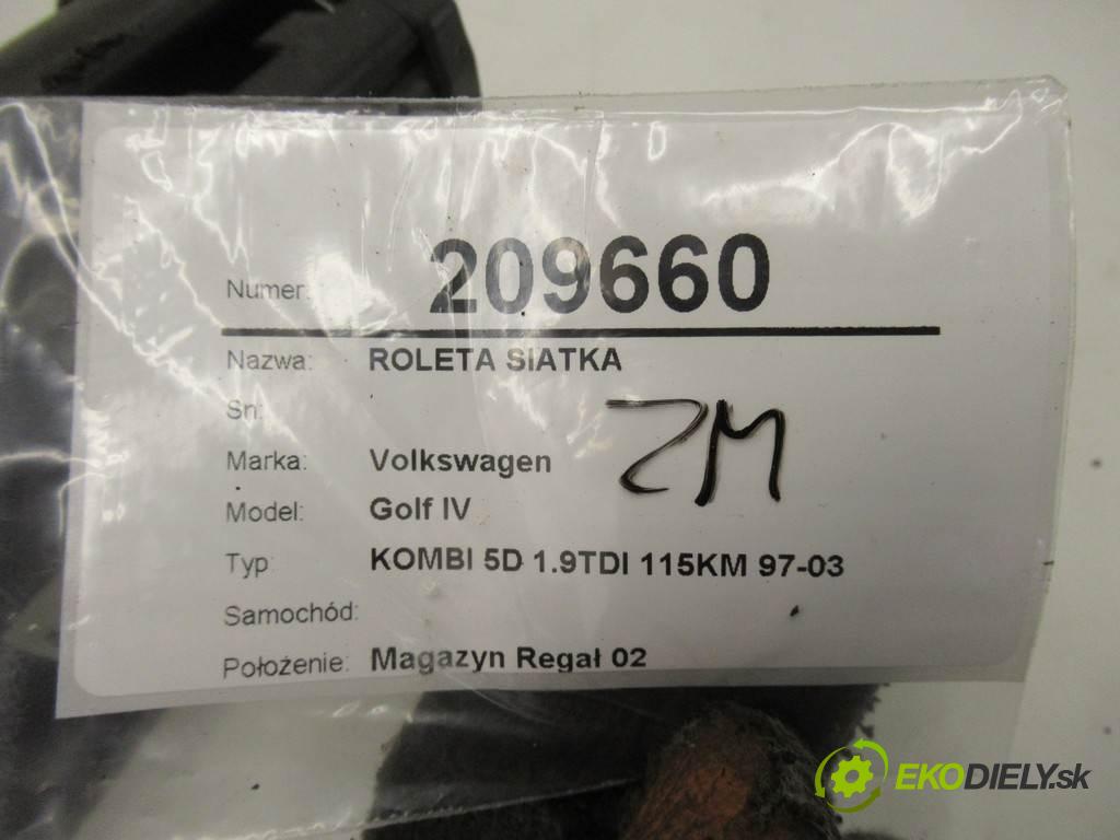 Volkswagen Golf IV    KOMBI 5D 1.9TDI 115KM 97-03  Roleta síťka 1J9861691H (Ostatní)