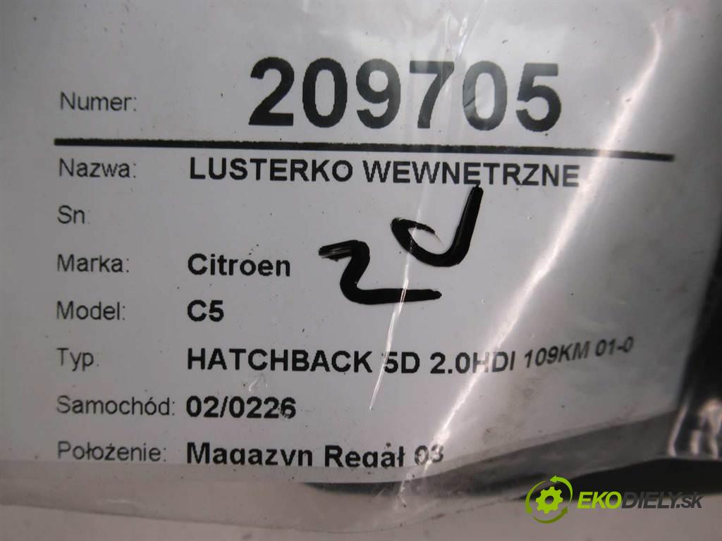 Citroen C5  2003  HATCHBACK 5D 2.0HDI 109KM 01-04 2000 zpětné zrcátko vnitřní  (Světla vnitřní)