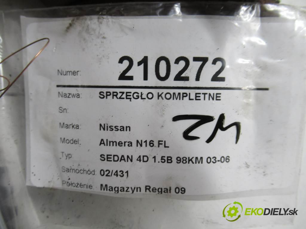 Nissan Almera N16 FL  2003 72 kw SEDAN 4D 1.5B 98KM 03-06 1500 spojková sada bez ložiska komplet  (Kompletní sady (bez ložiska))