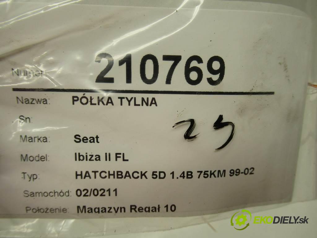 Seat Ibiza II FL  2000  HATCHBACK 5D 1.4B 75KM 99-02 1400 pláto zadní část  (Plata kufrů)