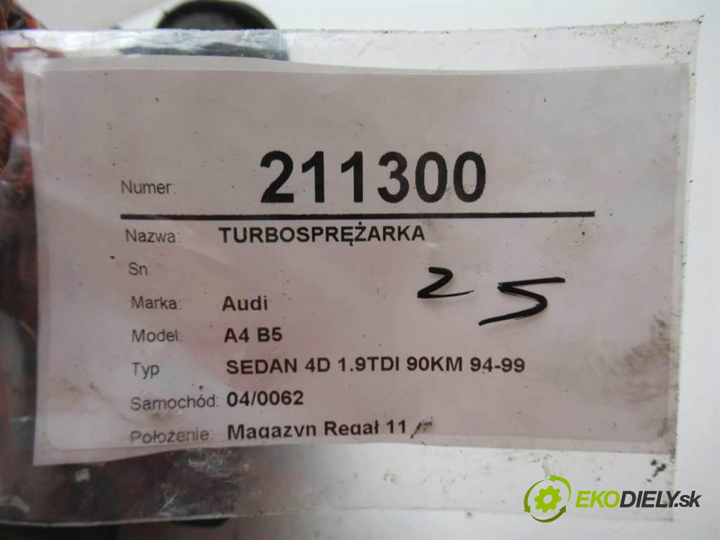 Audi A4 B5  1995  SEDAN 4D 1.9TDI 90KM 94-99 1900 turbo 028145702 (Turbodúchadla (kompletní))