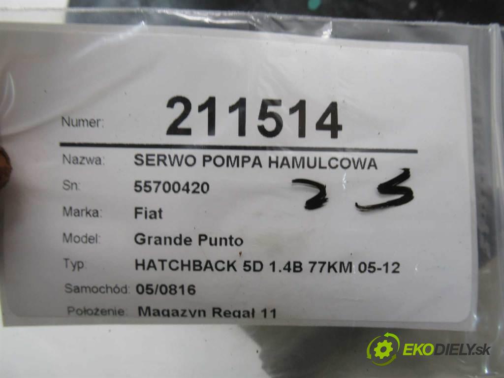 Fiat Grande Punto  2007 57 kw HATCHBACK 5D 1.4B 77KM 05-12 1400 posilovač pumpa brzdová 55700420 (Posilovače brzd)