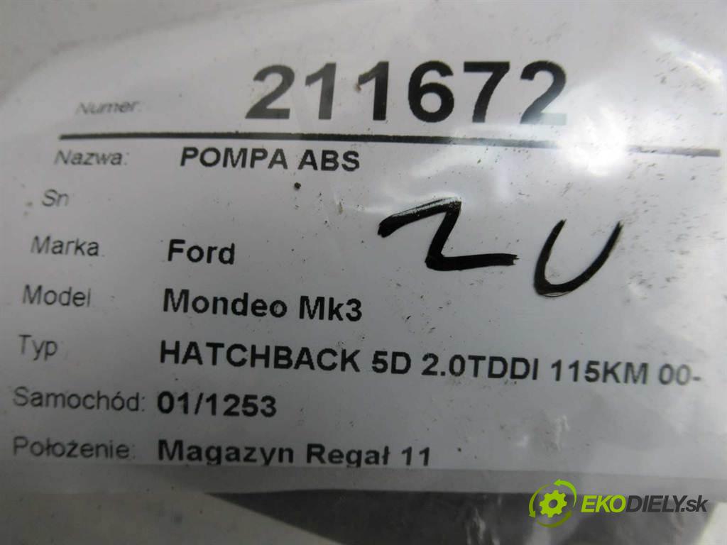 Ford Mondeo Mk3  2000  HATCHBACK 5D 2.0TDDI 115KM 00-07 2000 pumpa ABS 0265800007 (Pumpy brzdové)
