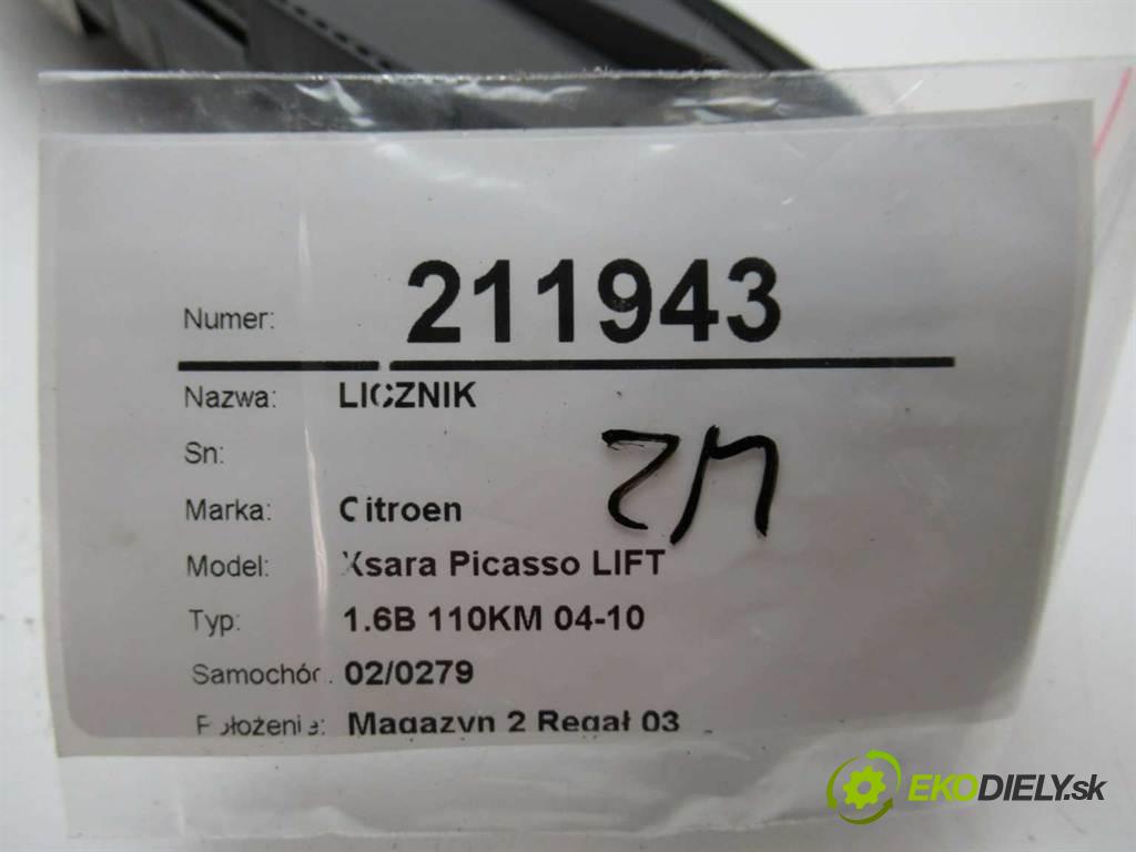 Citroen Xsara Picasso LIFT  2005  1.6B 110KM 04-10 1600 prístrojovka 9655660980 (Přístrojové desky, displeje)