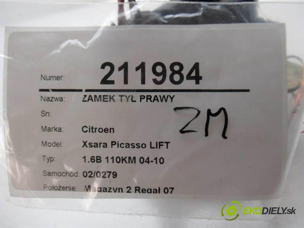 Citroen Xsara Picasso LIFT  2005  1.6B 110KM 04-10 1600 zámok zad pravy