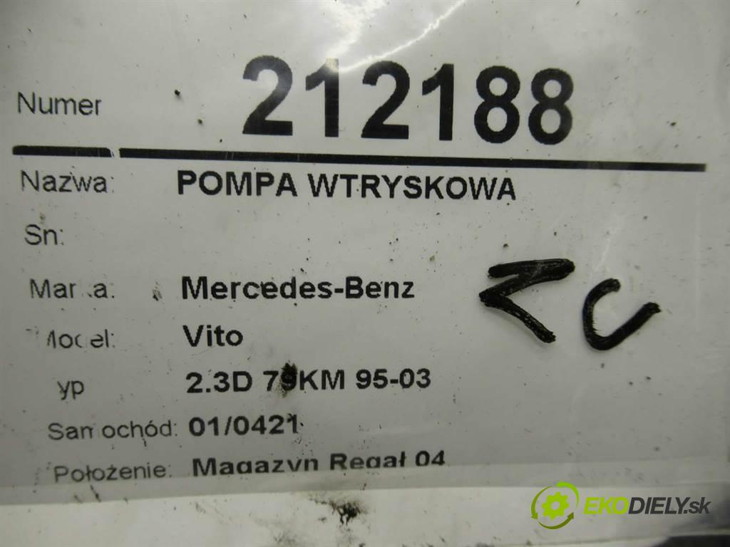 Mercedes-Benz Vito  1997 58 kw 2.3D 79KM 95-03 2300 Pumpa vstrekovacia 6010705901 (Vstrekovacie čerpadlá)