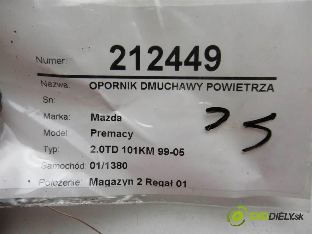 Mazda Premacy  2004  2.0TD 101KM 99-05 2000 odpor rezistor topení vzduchu  (Odpory topení)