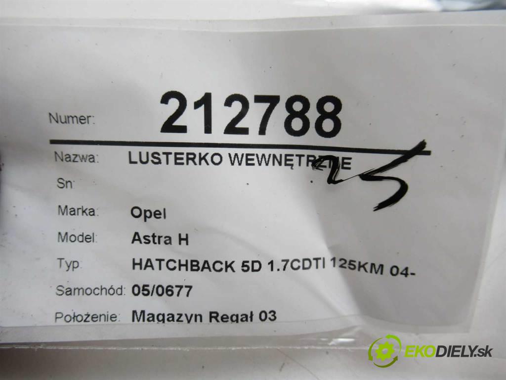 Opel Astra H  2009 81 kw HATCHBACK 5D 1.7CDTI 125KM 04-14 1700 zpětné zrcátko vnitřní  (Světla vnitřní)