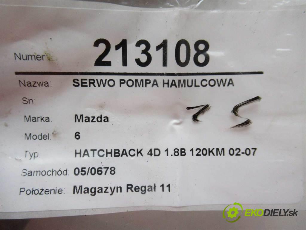 Mazda 6  2006 88 kw HATCHBACK 4D 1.8B 120KM 02-07 1800 posilovač pumpa brzdová C05-04000 (Posilovače brzd)