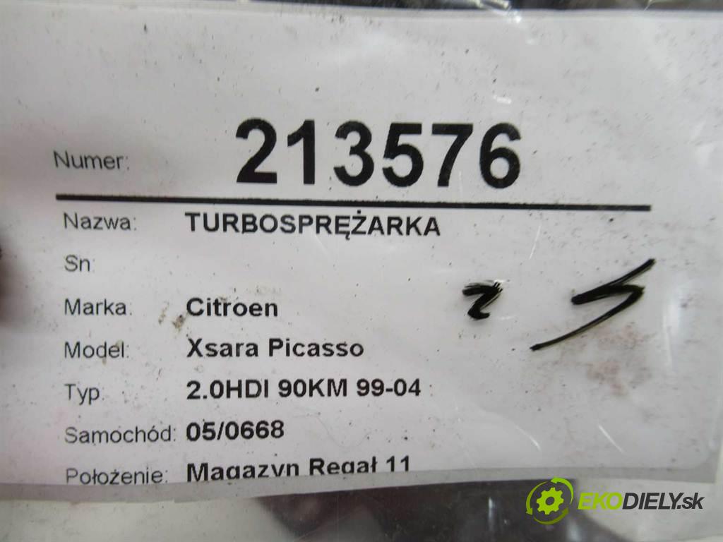 Citroen Xsara Picasso  2002 90KM 2.0HDI 90KM 99-04 2000 Turbodúchadlo,turbo 9645247080 (Turbodúchadlá (kompletné))