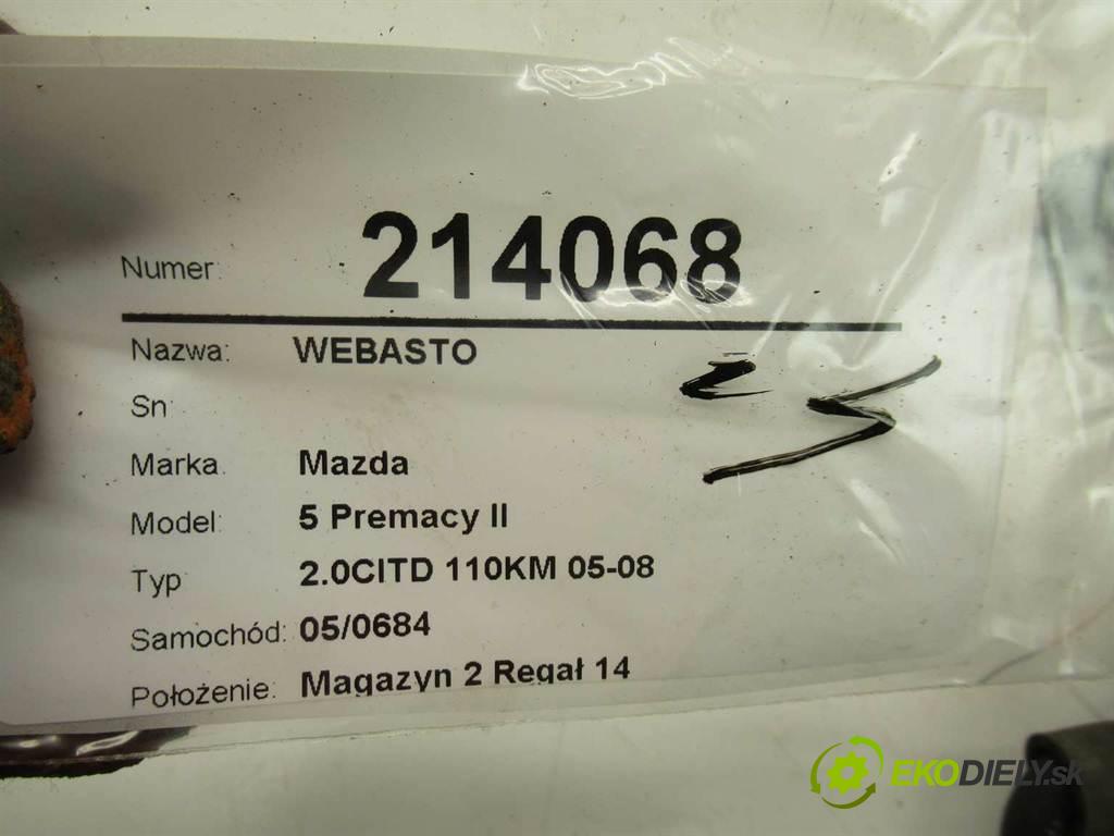 Mazda 5 Premacy II  2006 81 kw 2.0CITD 110KM 05-08 2000 Webasto D5WZ  252560 (Webasto)