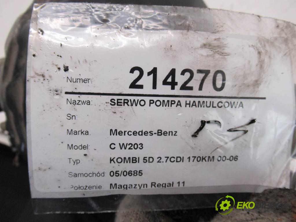 Mercedes-Benz C W203  2002 125 kw KOMBI 5D 2.7CDI 170KM 00-06 2700 Posilovač Pumpa brzdová A0054303930 (Posilňovače bŕzd)