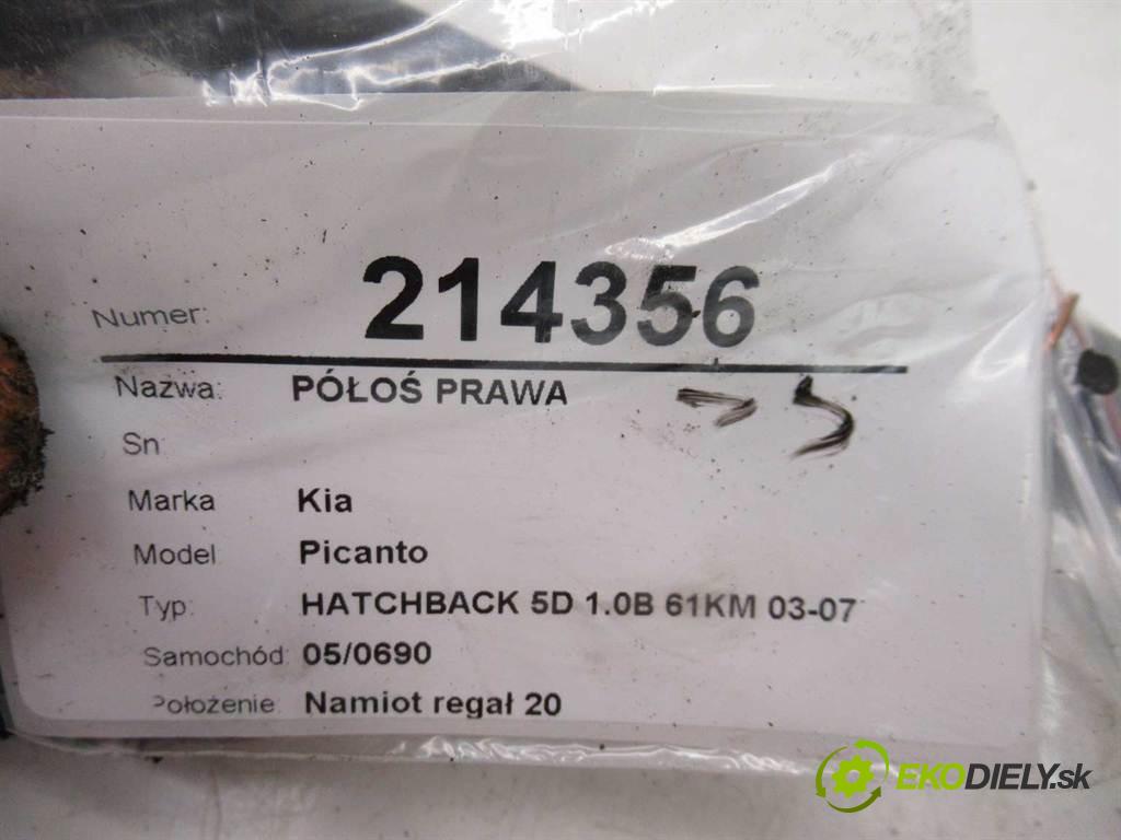Kia Picanto  2006 48 kw HATCHBACK 5D 1.0B 61KM 03-07 1100 Poloos pravá  (Poloosy)