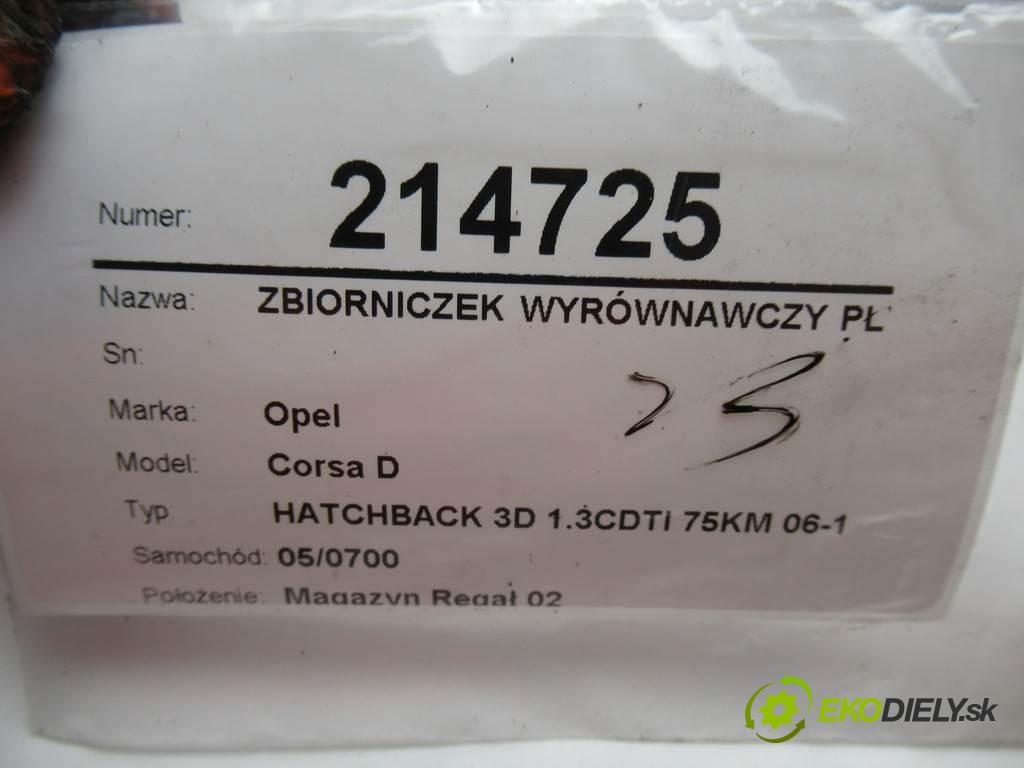 Opel Corsa D   2007 55 kW HATCHBACK 3D 1.3CDTI 75KM 06-14 1248 nádržka vyrovnávací kapaliny chadicího 55702165 (Vyrovnávací nádržky)